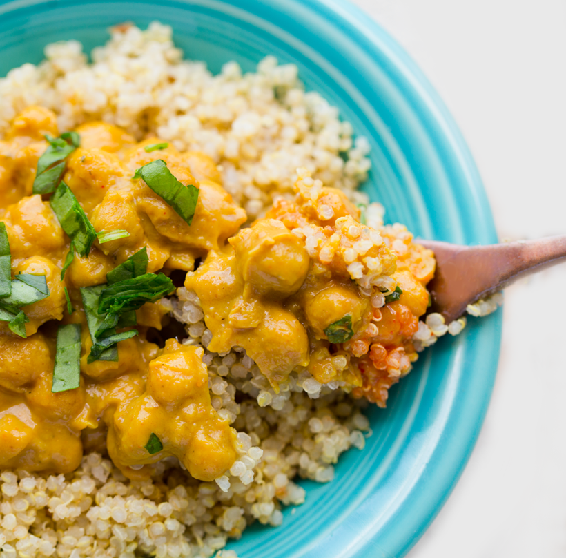 Chickpea Curry & Quinoa Warrior Goddess Kettlebell Training